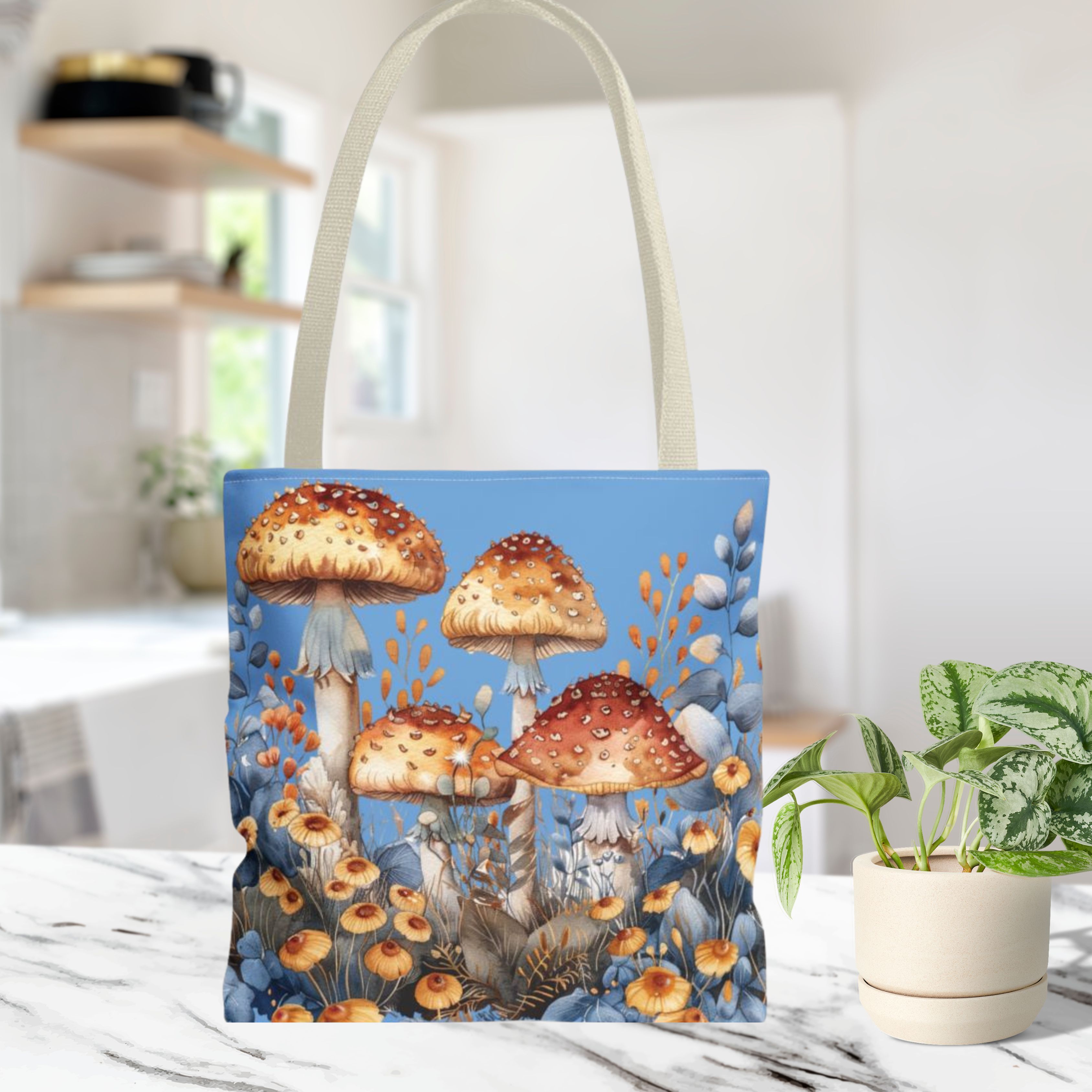 Tote Bag Blue Mushroom